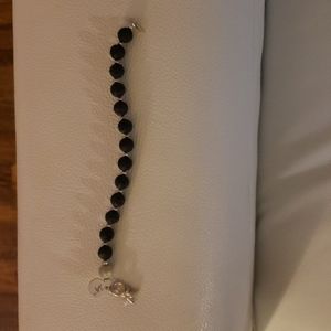 7 inch lava bracelet silver clasp